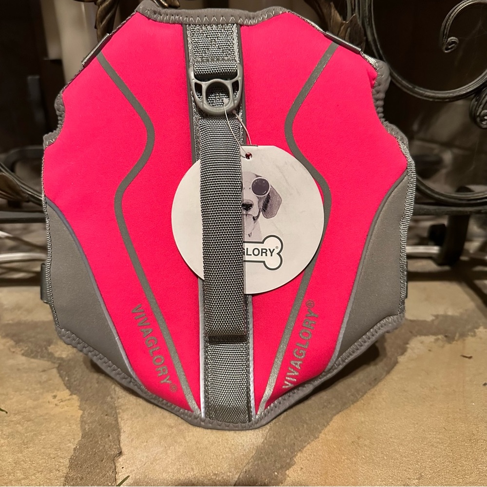 NWT Vivaglory Pink Dog Safety Life Vest Harness Size Small